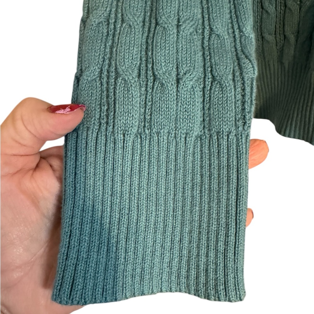 NWT Women's Teal V-Neck Cotton Sweater  PERFCT for SPRING!  PLUS 2X      #P - Picture 4 of 9